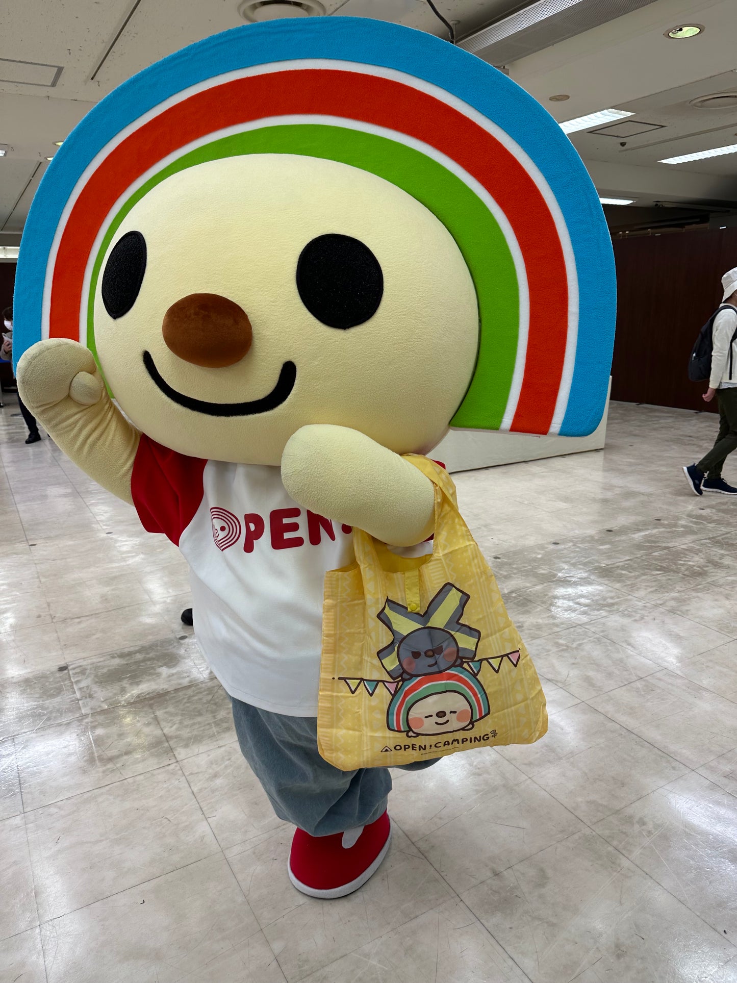 OPENちゃん 折り畳み式エコバッグ 柄:OPENちゃん