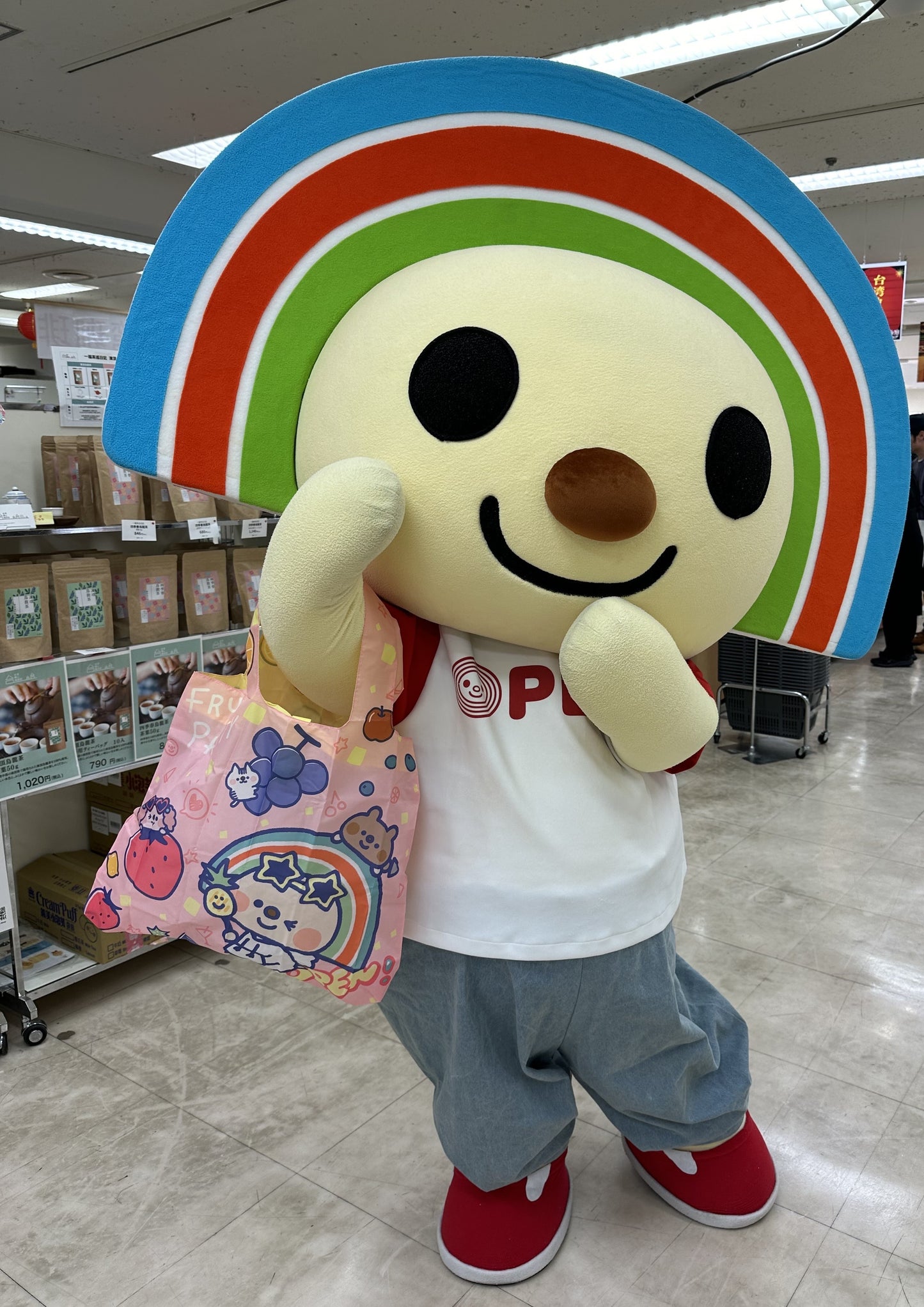 OPENちゃん 折り畳み式エコバッグ 柄:フルーツ